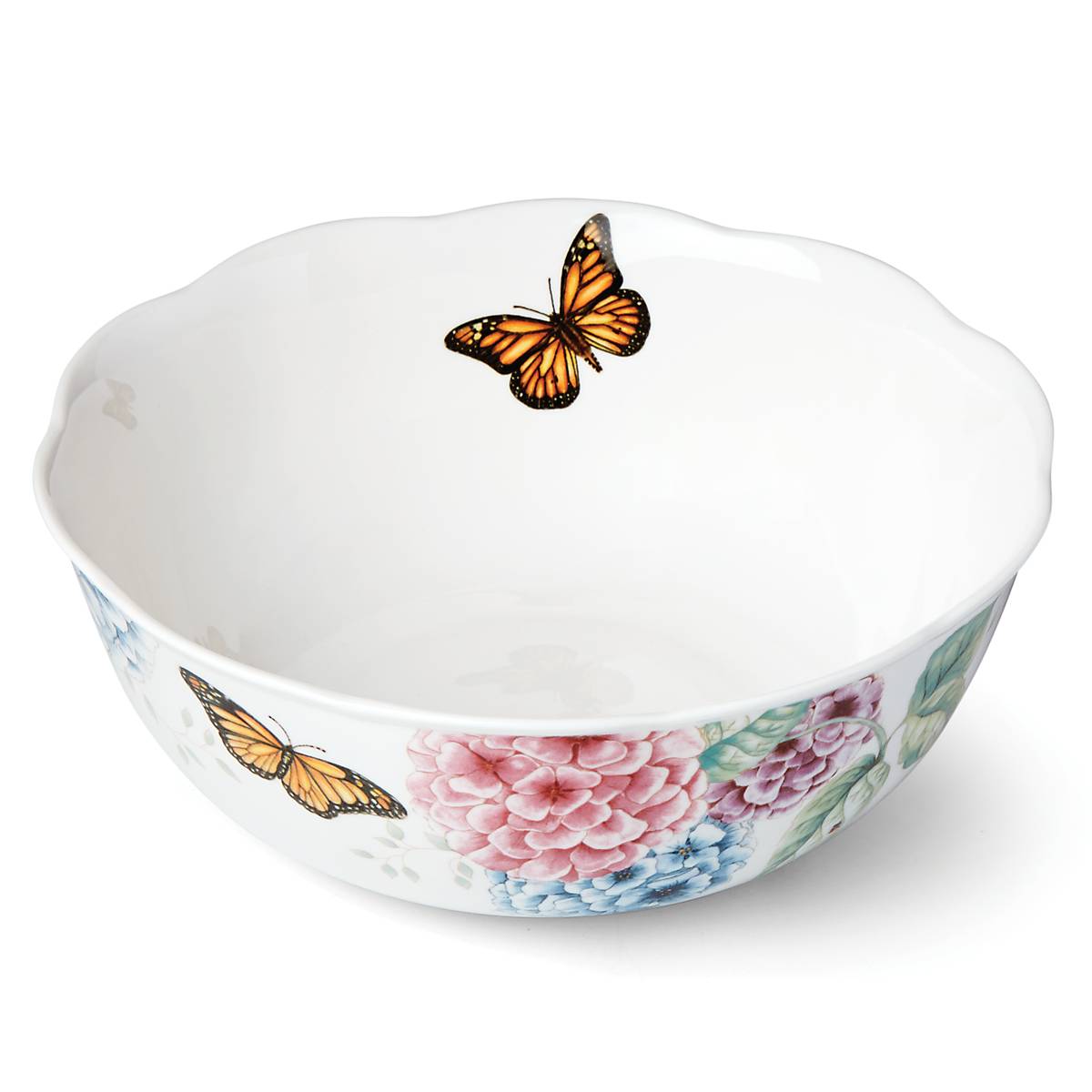 Lenox Everyday Flatware Butterfly Meadow Hydrangea Large Serving Bowl - Image 4