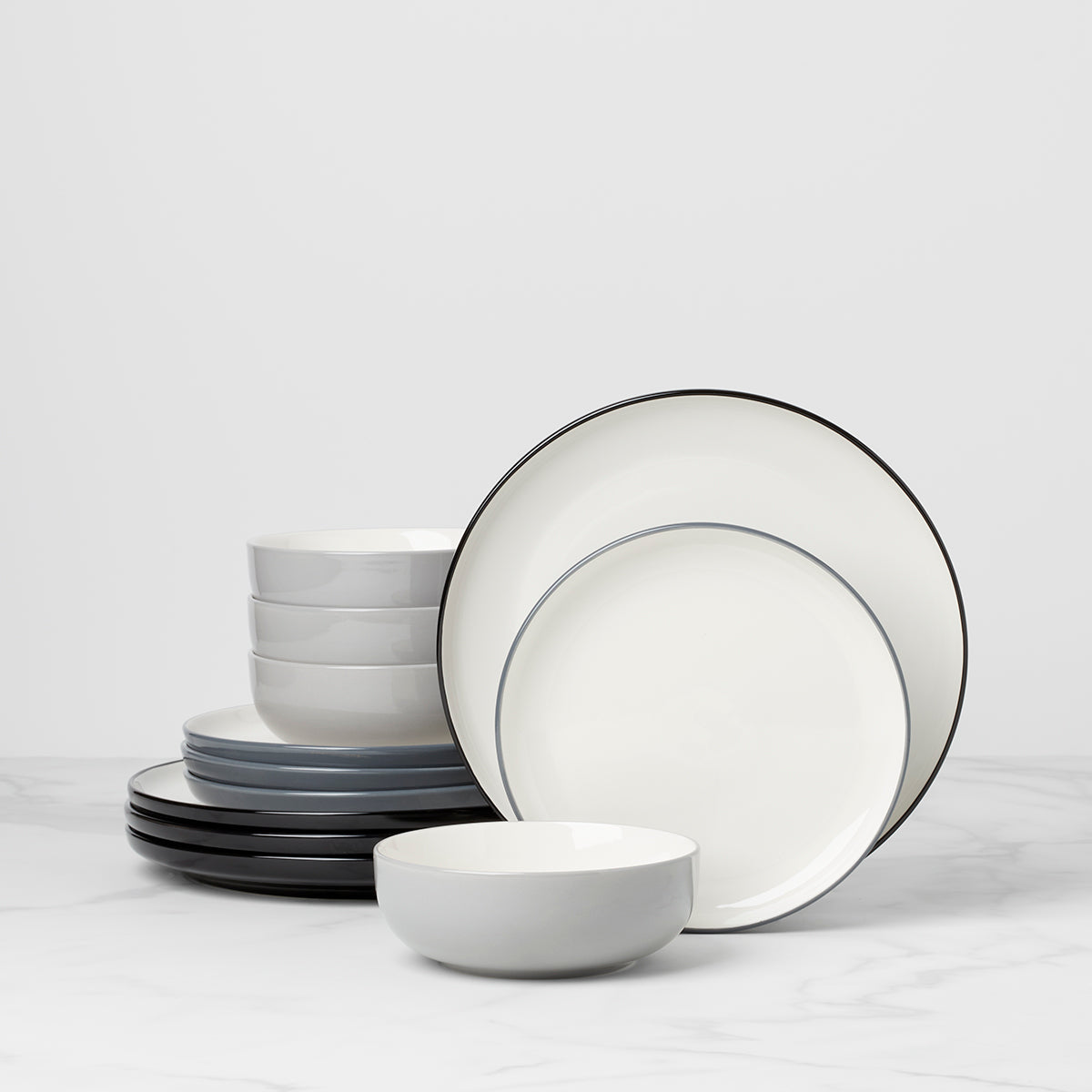 Lenox Everyday Flatware 24 Seven Colors Pumice 12-Piece Dinnerware Set