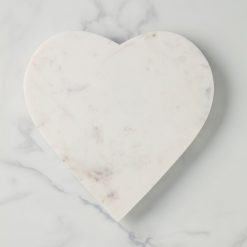 Lenox Everyday Flatware White Marble Heart Shaped Serving Board