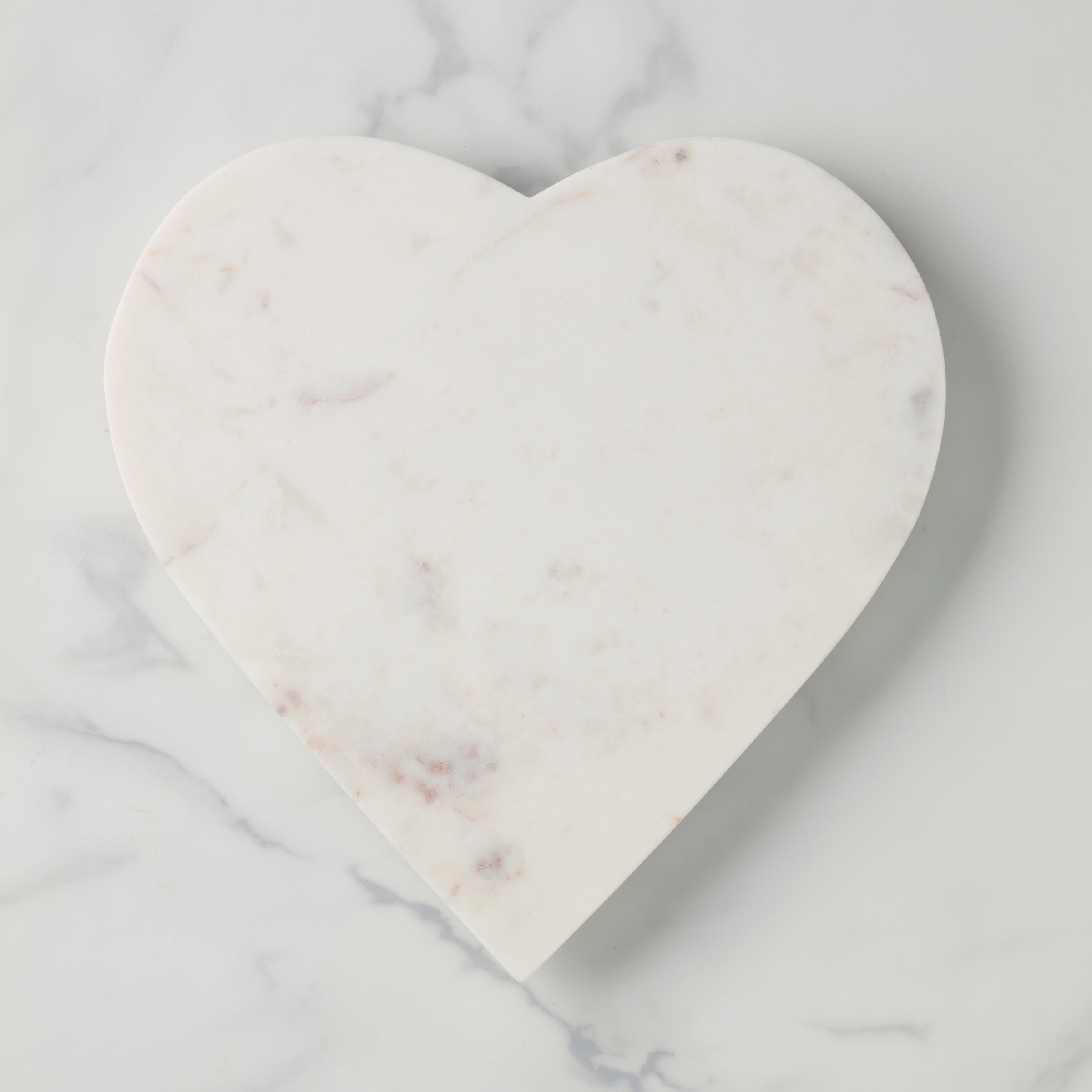 Lenox Everyday Flatware White Marble Heart Shaped Serving Board