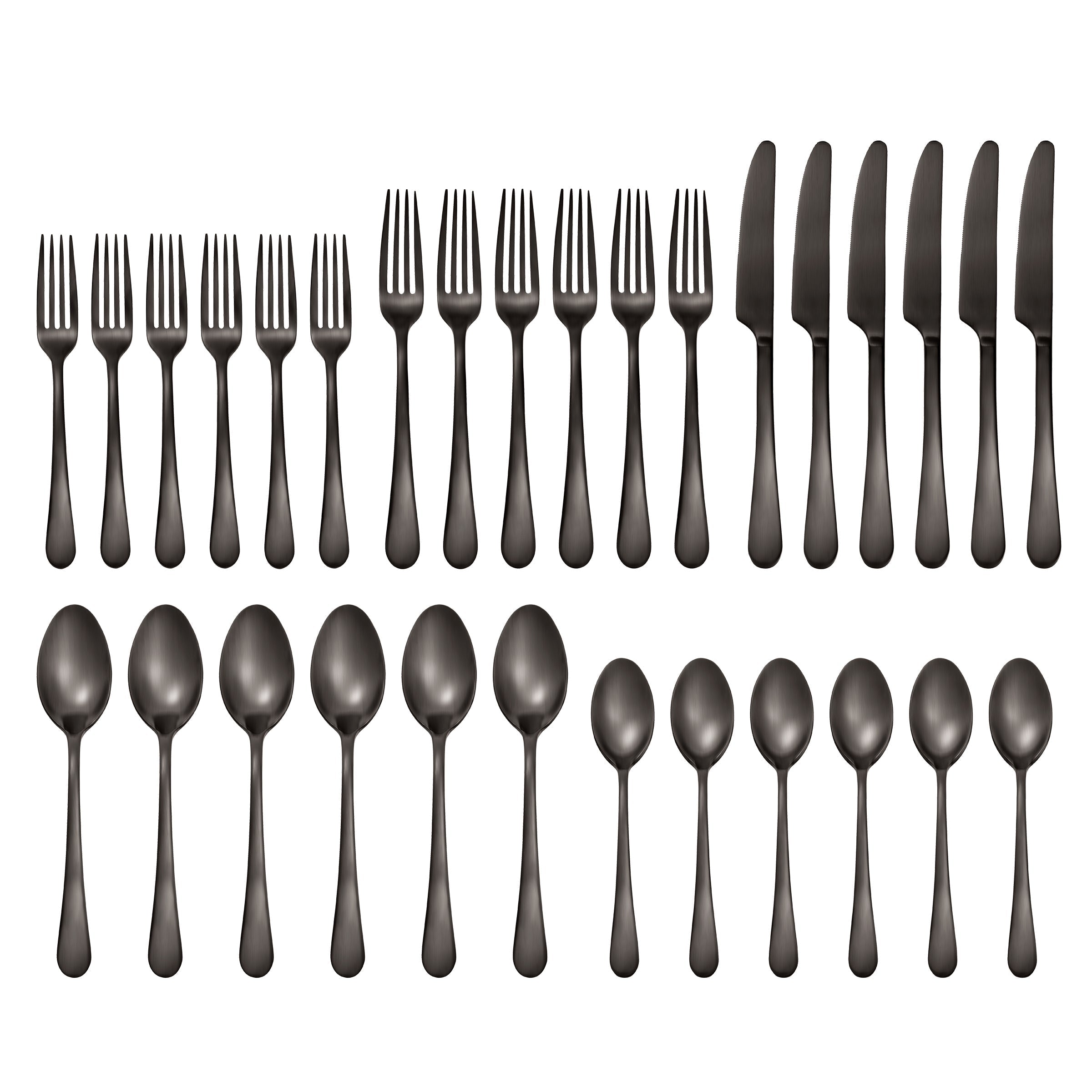 Lenox Everyday Flatware Mirabella Gunmetal Satin 30-Piece Flatware Set - Image 2