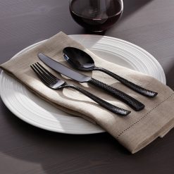 Alternative view of Lenox Everyday Flatware Paris Hammered Gunmetal Titanium 20-Piece Flatware Set