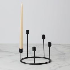 Alternative view of Lenox Everyday Flatware Kent Small Black Candlestick Wreath