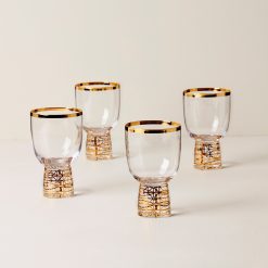 Lenox Everyday Flatware Tuscany Classics Gold Frost Wine Glasses, Set of 4