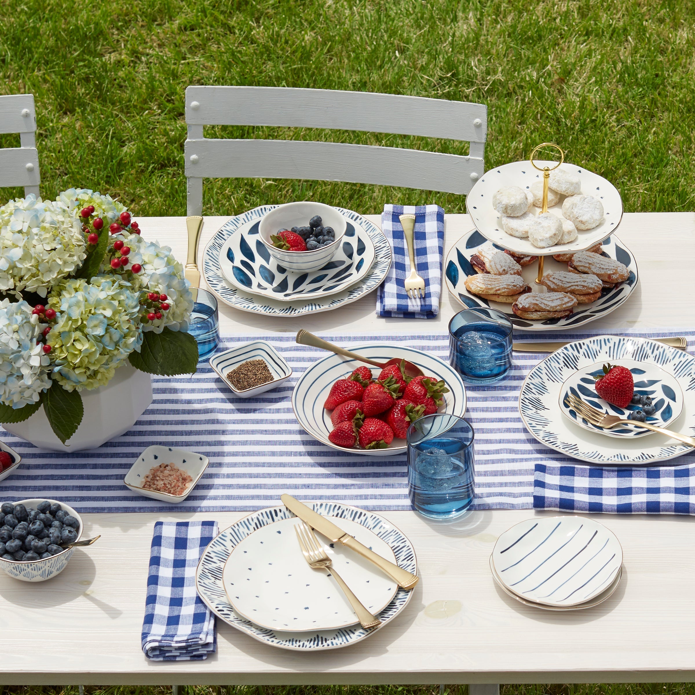 Lenox Everyday Flatware Blue Bay 12-Piece Dinnerware Set - Image 8