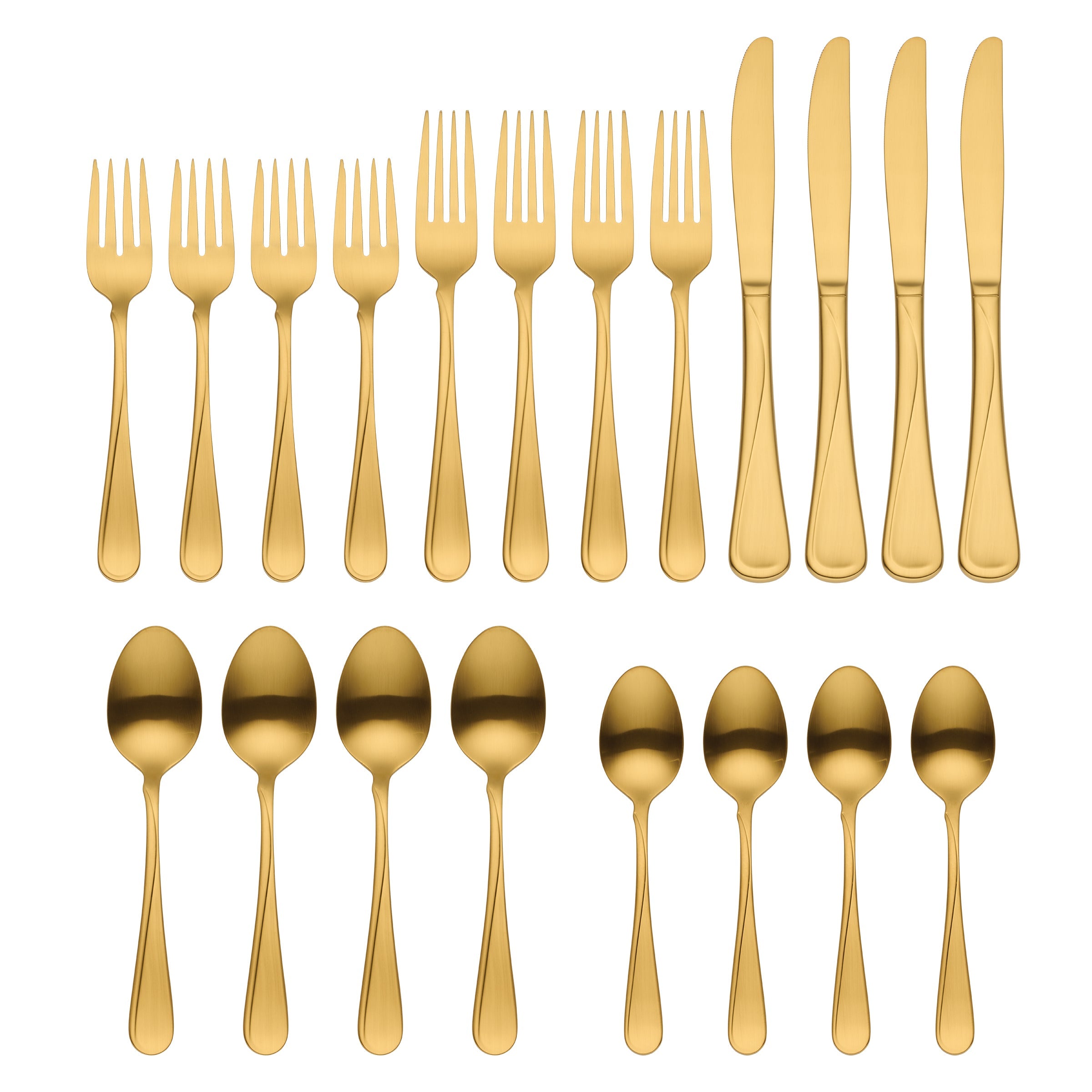 Lenox Everyday Flatware Flight Gold Satin 20-Piece Flatware Set - Image 2