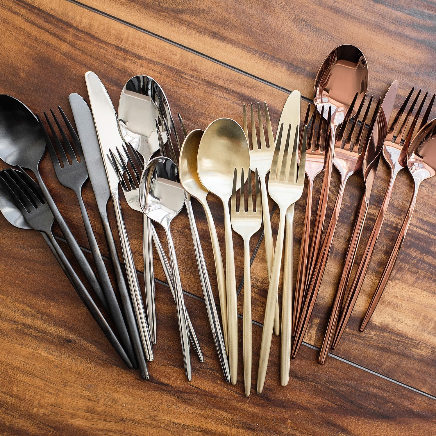 Lenox Everyday Flatware Gaze Champagne Satin 20-Piece Flatware Set - Image 11