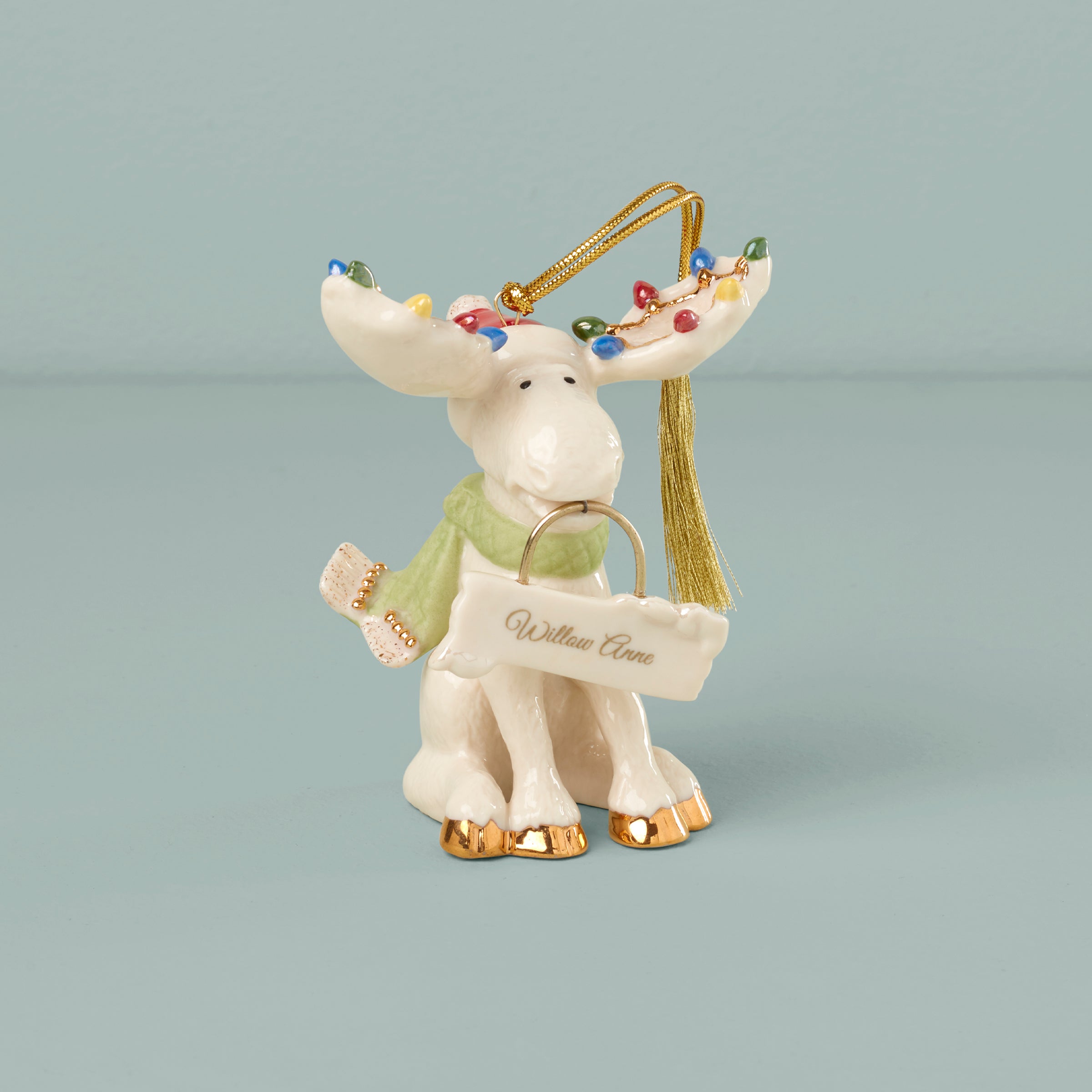 Lenox Everyday Flatware Personalized Marcel The Moose Ornament