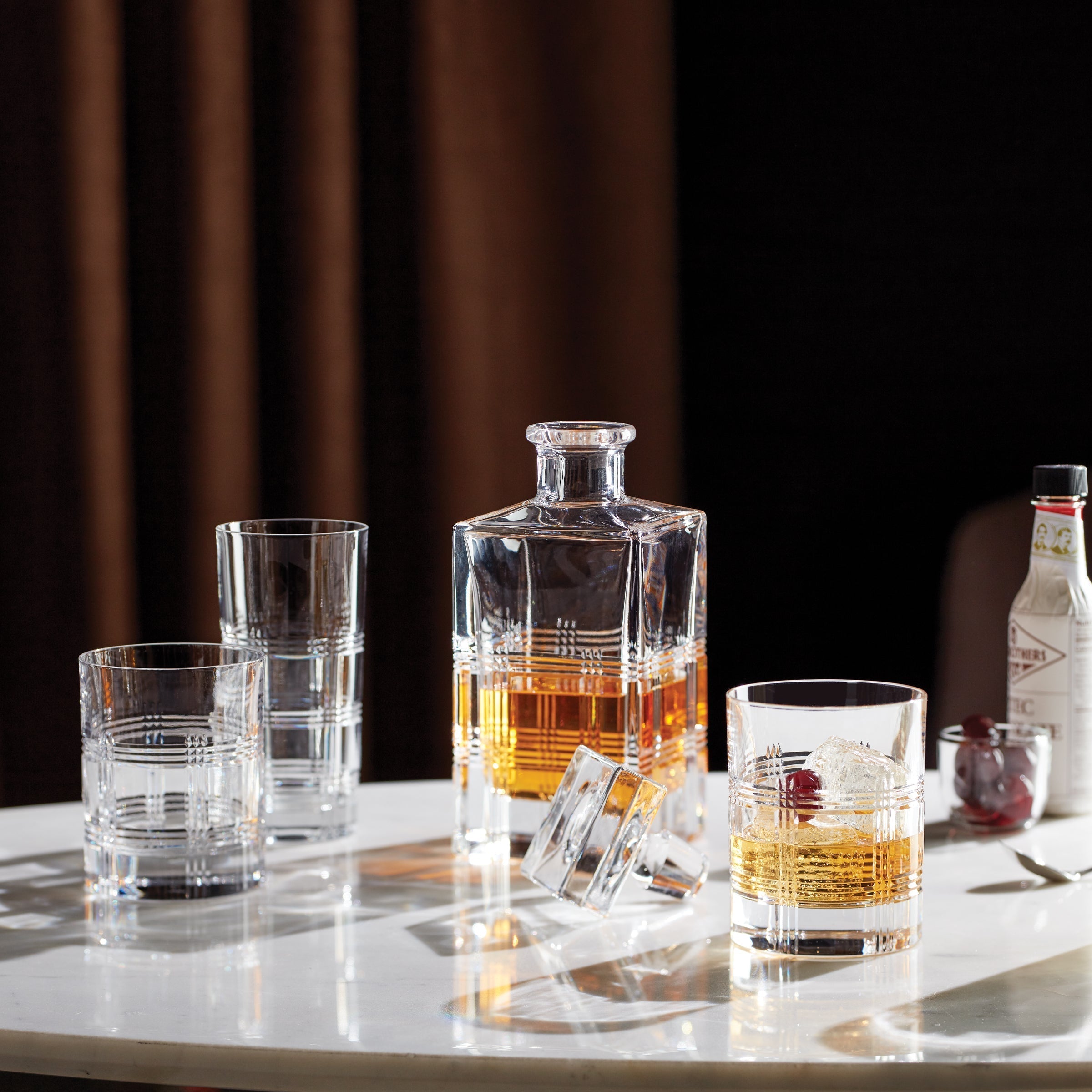 Lenox Everyday Flatware Hudson Crystal Double Old Fashion Glasses, Set of 4 - Image 2