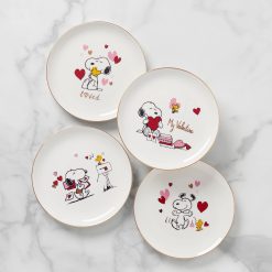Lenox Everyday Flatware Snoopy Valentine's Day Accent Plates, Set of 4