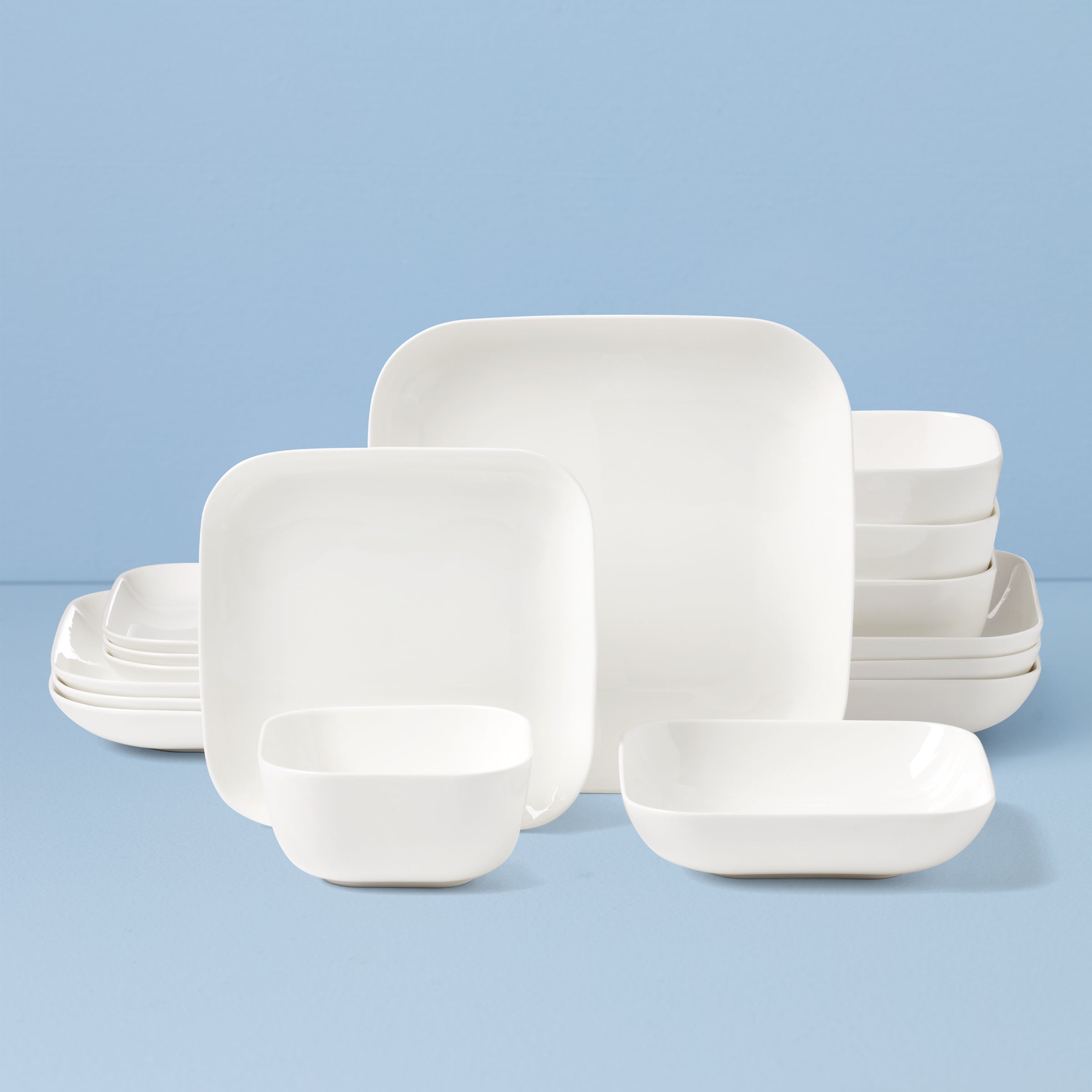 Lenox Everyday Flatware Studio 1414 Square 16-Piece Dinnerware Set