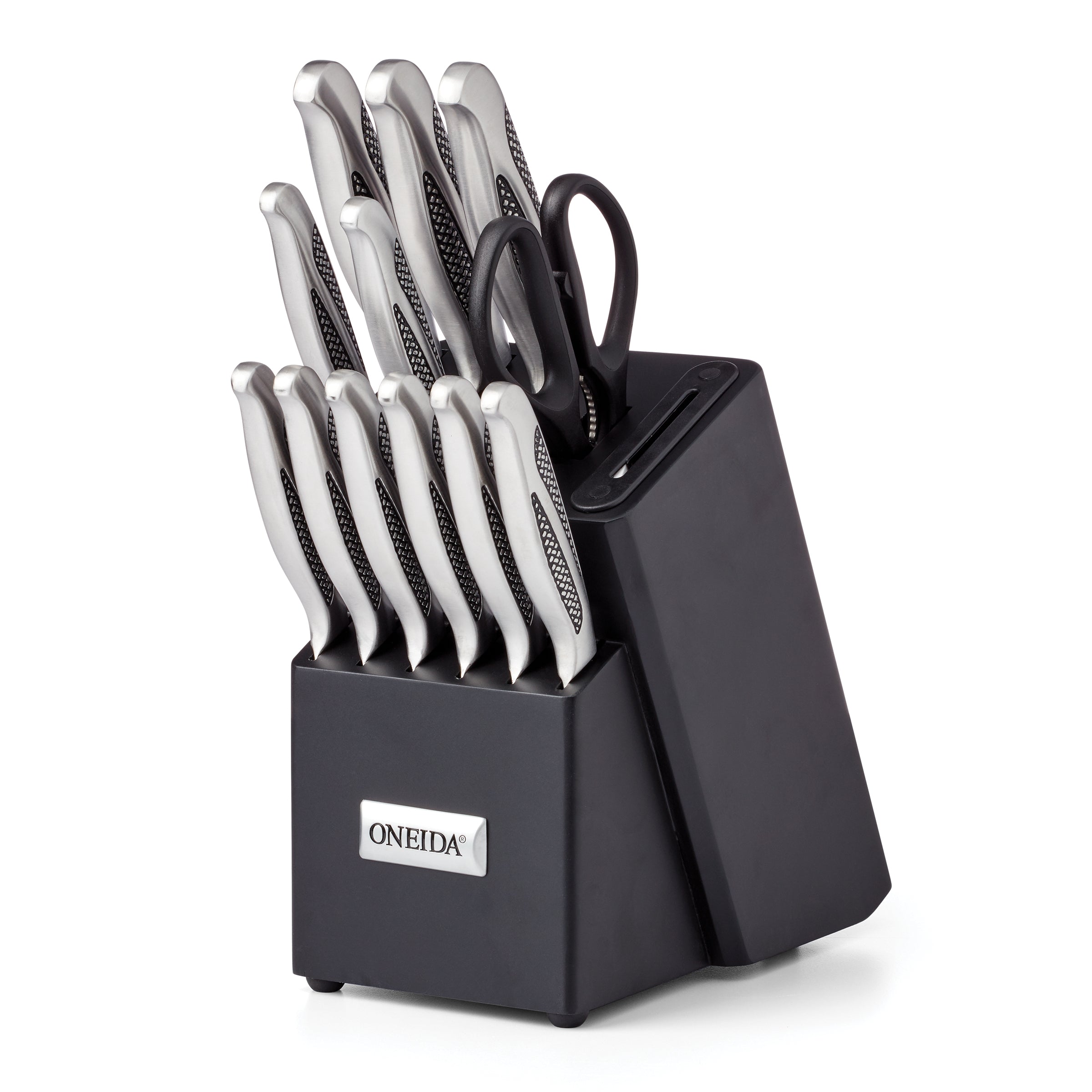 Lenox Everyday Flatware Crosshatch 14-Piece Cutlery Block Set