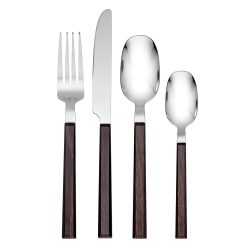 Lenox Everyday Flatware Henley Brown 16-Piece Flatware Set