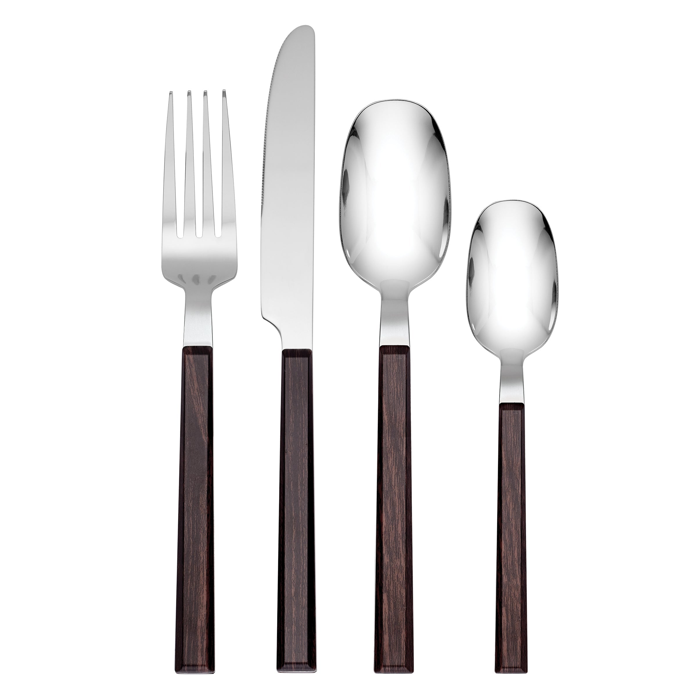 Lenox Everyday Flatware Henley Brown 16-Piece Flatware Set