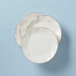 Lenox Everyday Flatware Blue Bay White Dinner Plates, Set of 4