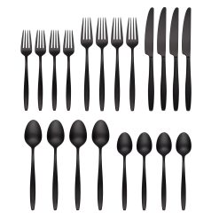 Alternative view of Lenox Everyday Flatware Nylah Black Satin 20-Piece Flatware Set
