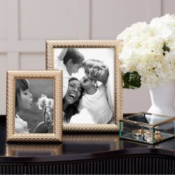 Alternative view of Lenox Everyday Flatware Watchband Satin Gold 5x7 Photo Frame