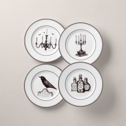 Lenox Everyday Flatware Vintage Halloween Dessert Plates, Set of 4