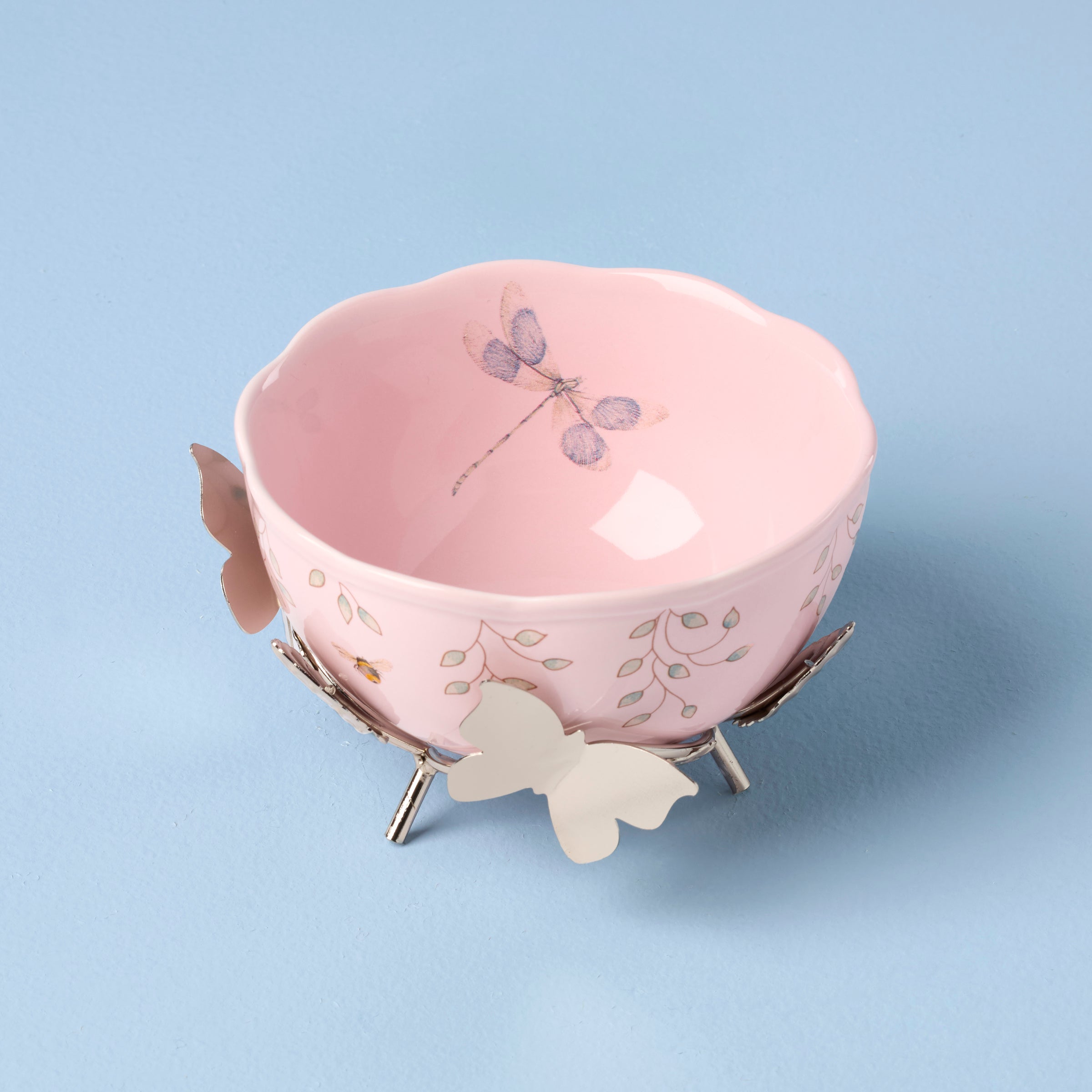 Lenox Everyday Flatware Butterfly Meadow Bowl with Stand - Image 2