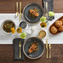 Alternative view of Lenox Everyday Flatware Organic Shades Gray 18-Piece Dinnerware Set