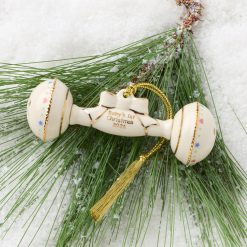 Alternative view of Lenox Everyday Flatware 2026 Baby's 1st Christmas Rattle Ornament