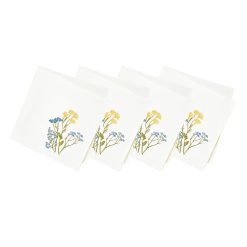 Lenox Everyday Flatware Wildflowers Border Dinner Napkins, Set of 4