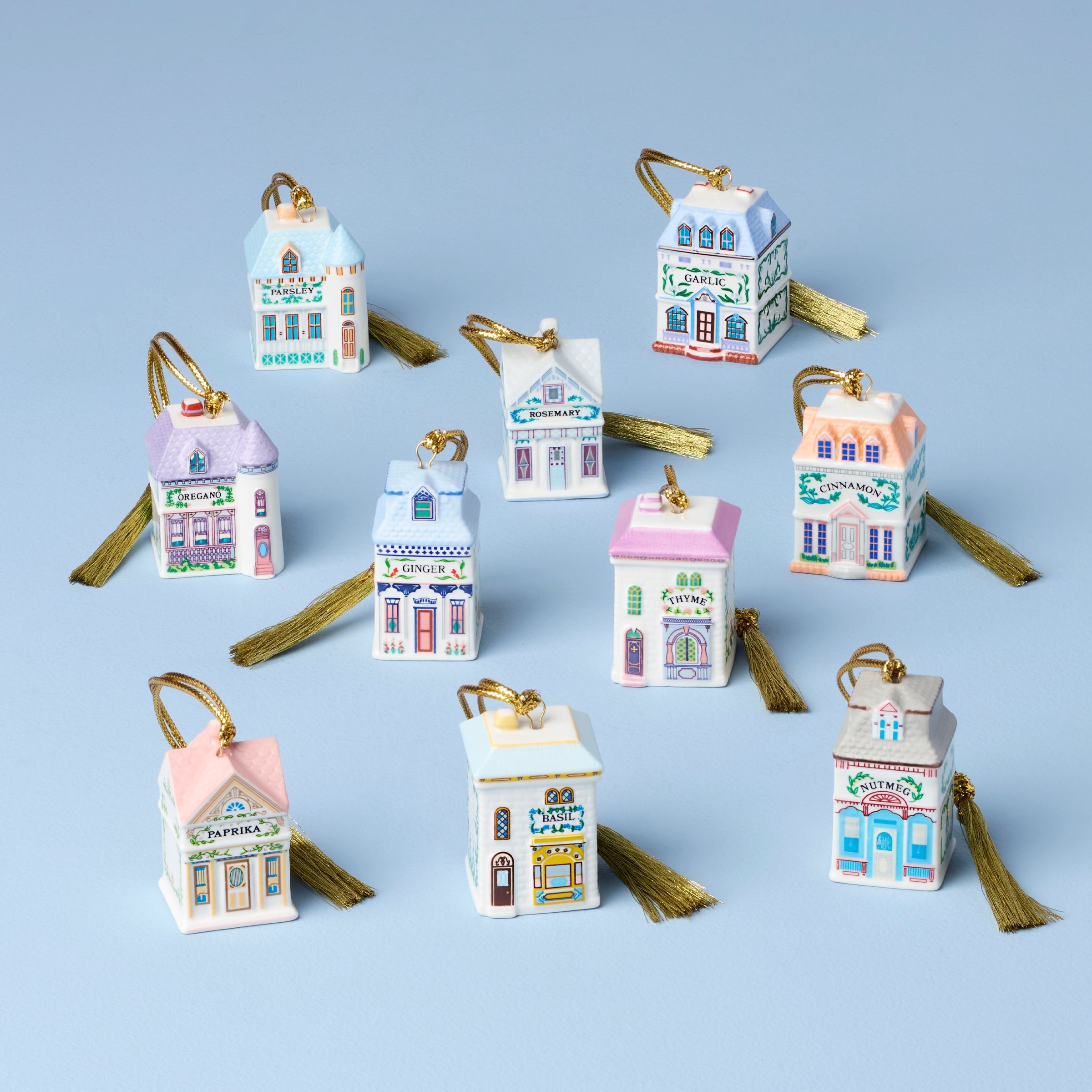 Lenox Everyday Flatware Lenox Spice Village 10-Piece Mini Ornament Set