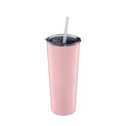Lenox Everyday Flatware Pink Insulated Tumbler with Straw