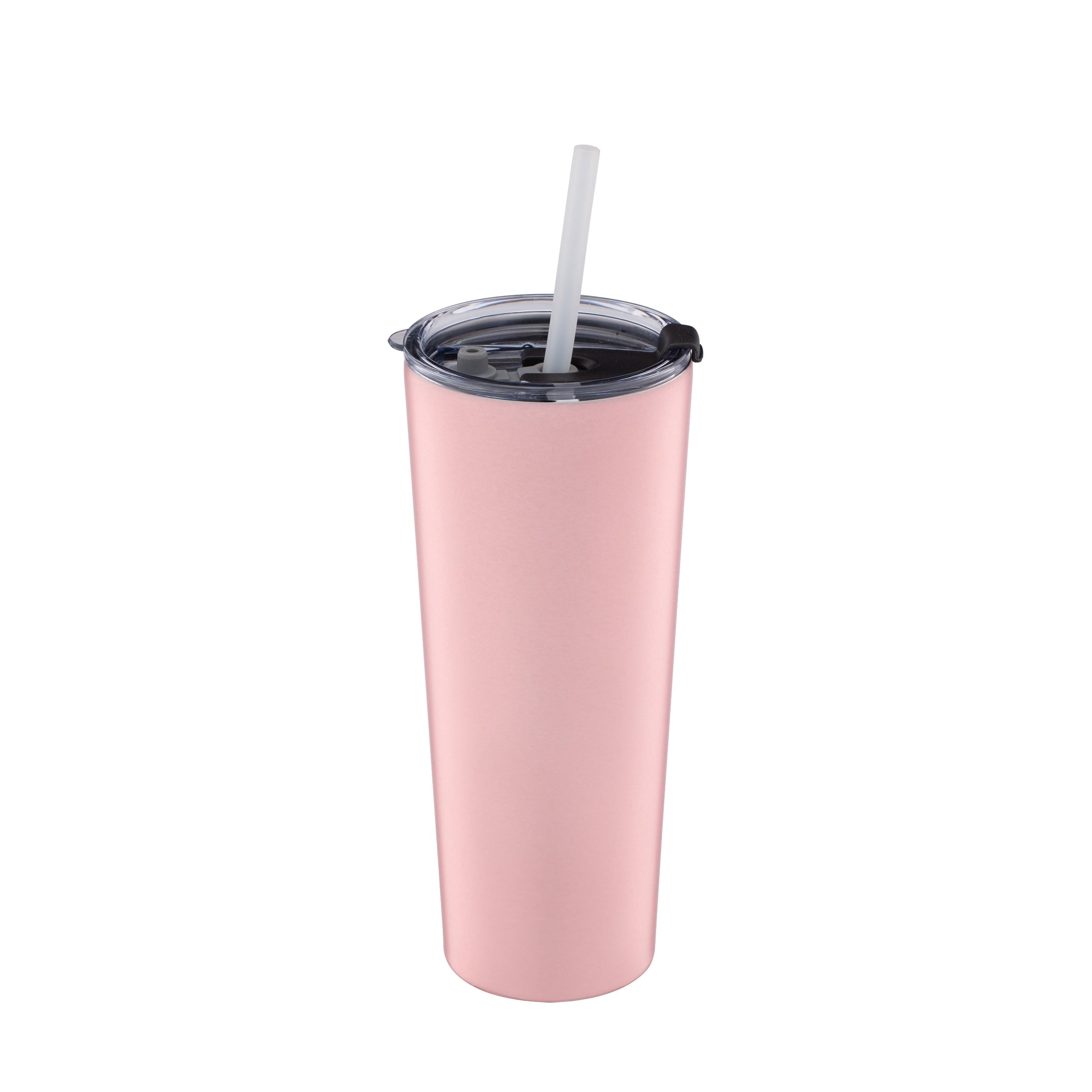 Lenox Everyday Flatware Pink Insulated Tumbler with Straw