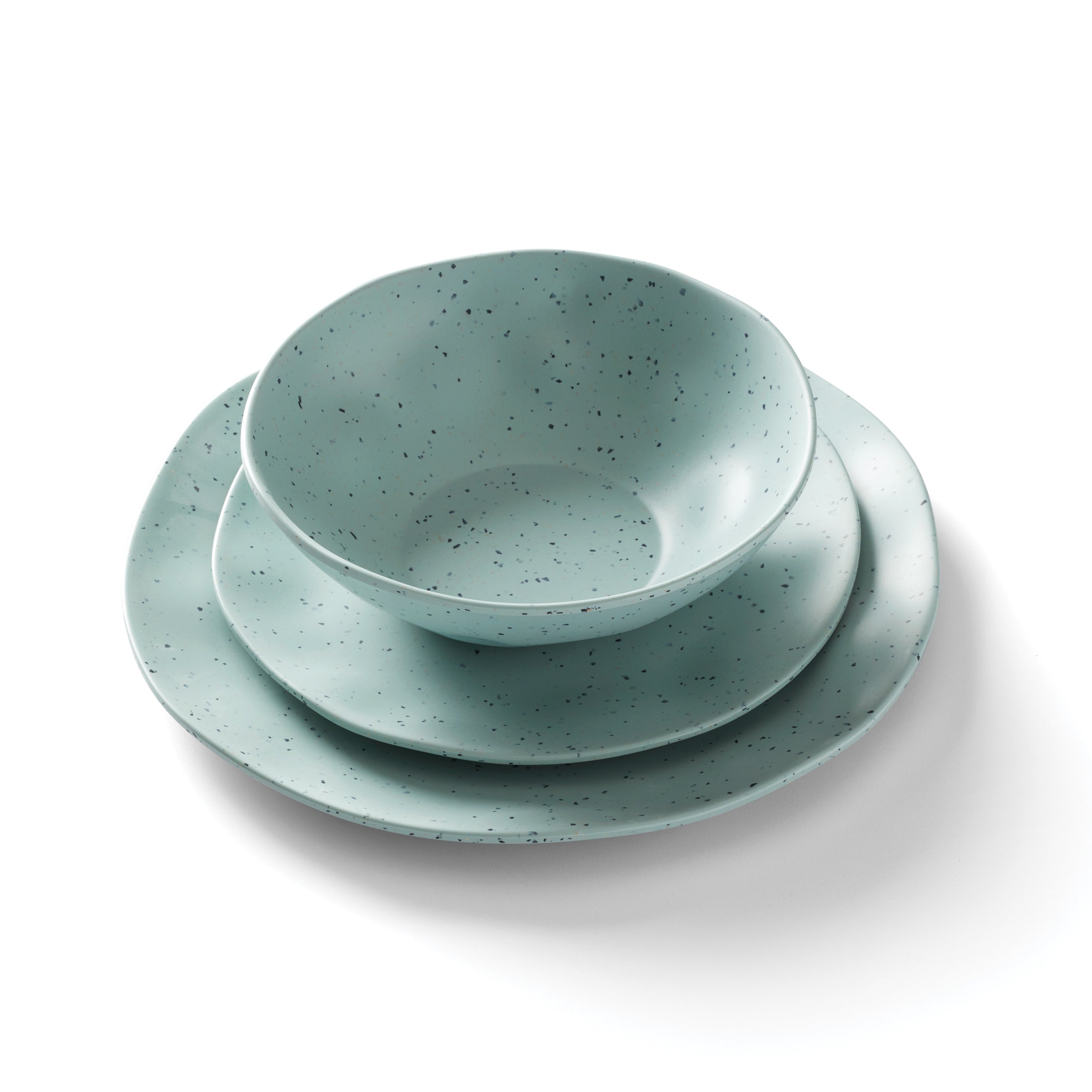 Lenox Everyday Flatware Terrazzo Melamine Mint 12-Piece Dinnerware Set - Image 11