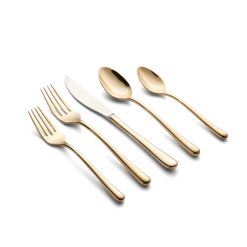Lenox Everyday Flatware Samantha Gold 20-Piece Flatware Set