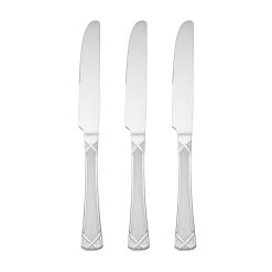 Lenox Everyday Flatware Evansville Frosted Dinner Knives, Set of 3