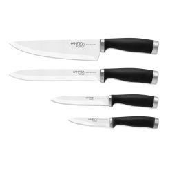 Lenox Everyday Flatware Epicure Black 4-Piece Soft-Grip Cutlery Set