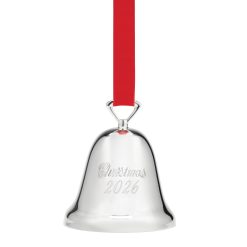 Lenox Everyday Flatware 2026 Silverplate Christmas Bell Ornament