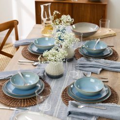 Alternative view of Lenox Everyday Flatware Organic Shades Blue 18-Piece Dinnerware Set