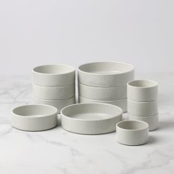 Lenox Everyday Flatware Modulus Vapor 12-Piece Bowl Set