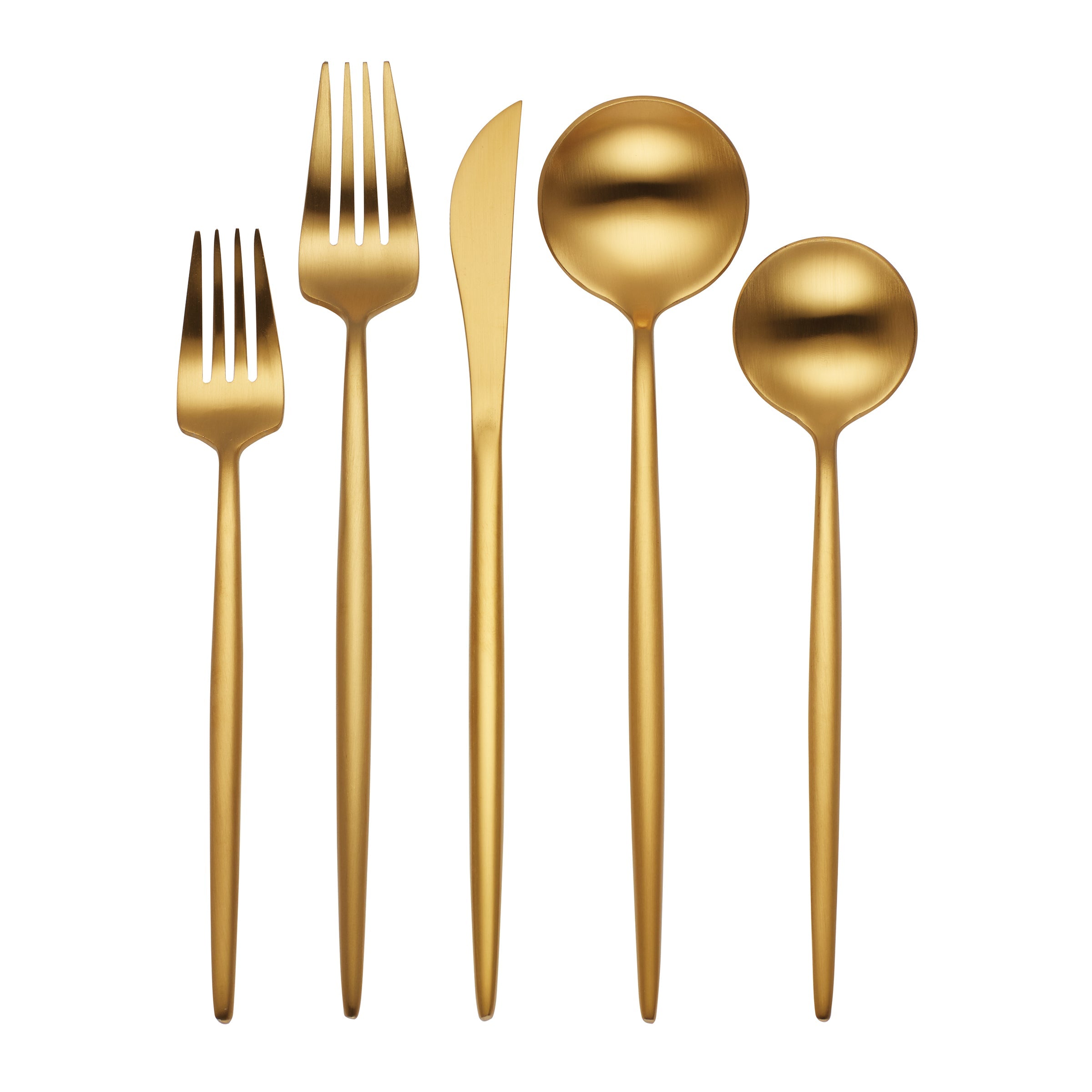 Lenox Everyday Flatware Zephyr Gold Satin 45-Piece Flatware Set