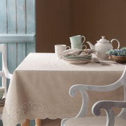 Lenox Everyday Flatware French Perle Linen 60x84 Tablecloth