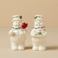 Lenox Everyday Flatware Happy Holly Days Snowmen Salt & Pepper Set
