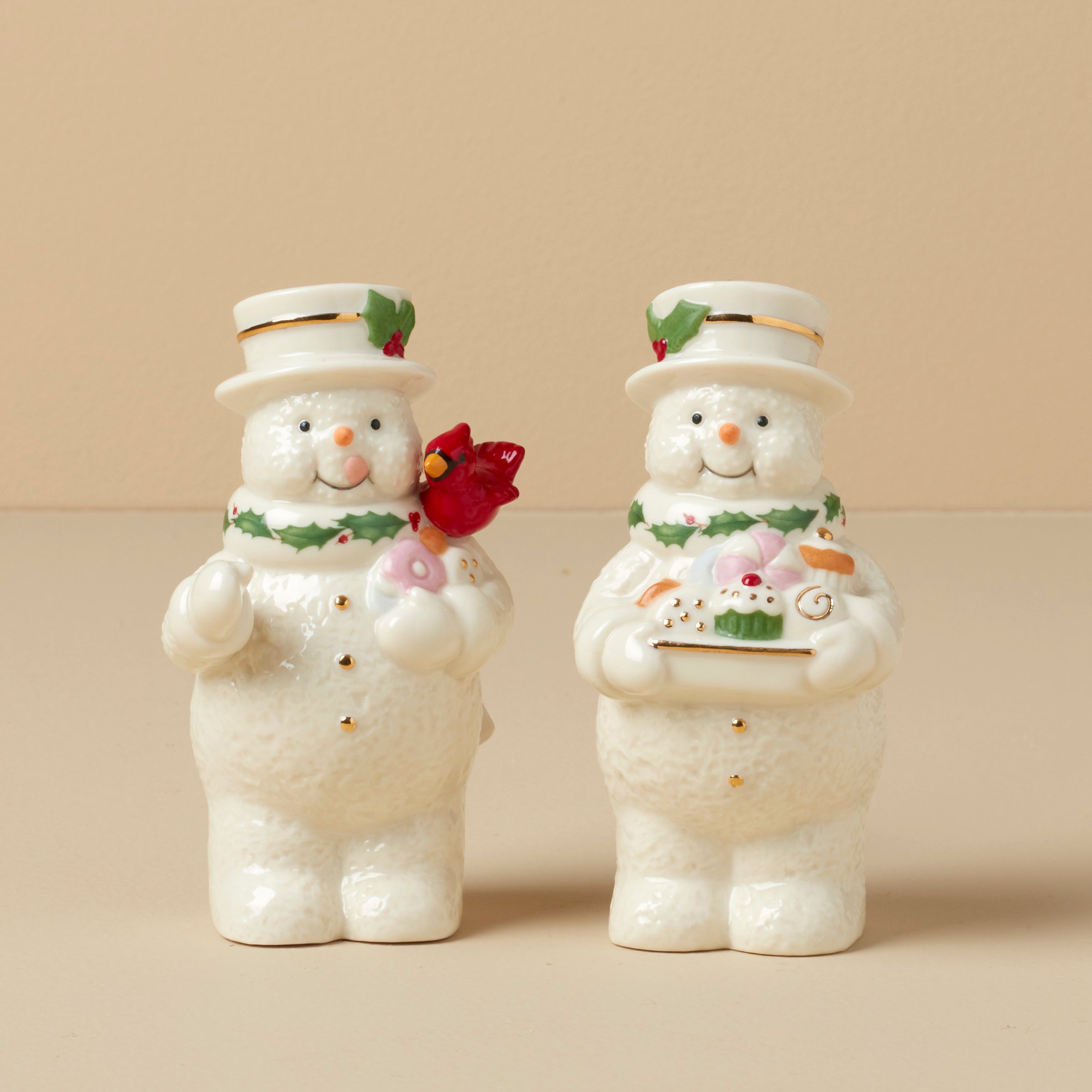 Lenox Everyday Flatware Happy Holly Days Snowmen Salt & Pepper Set