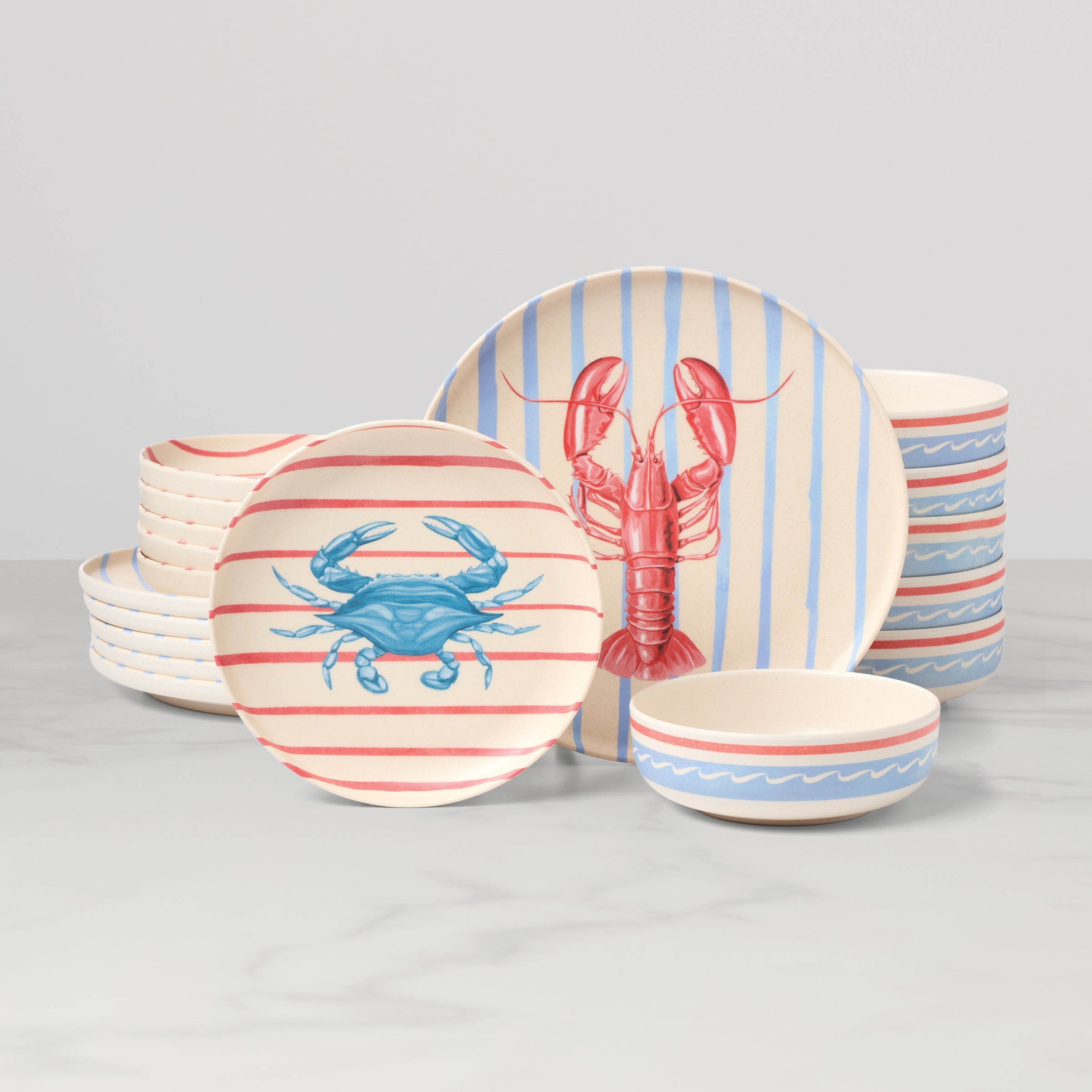 Lenox Everyday Flatware 24 Seven Melamine Wharfside 18-Piece Dinnerware Set