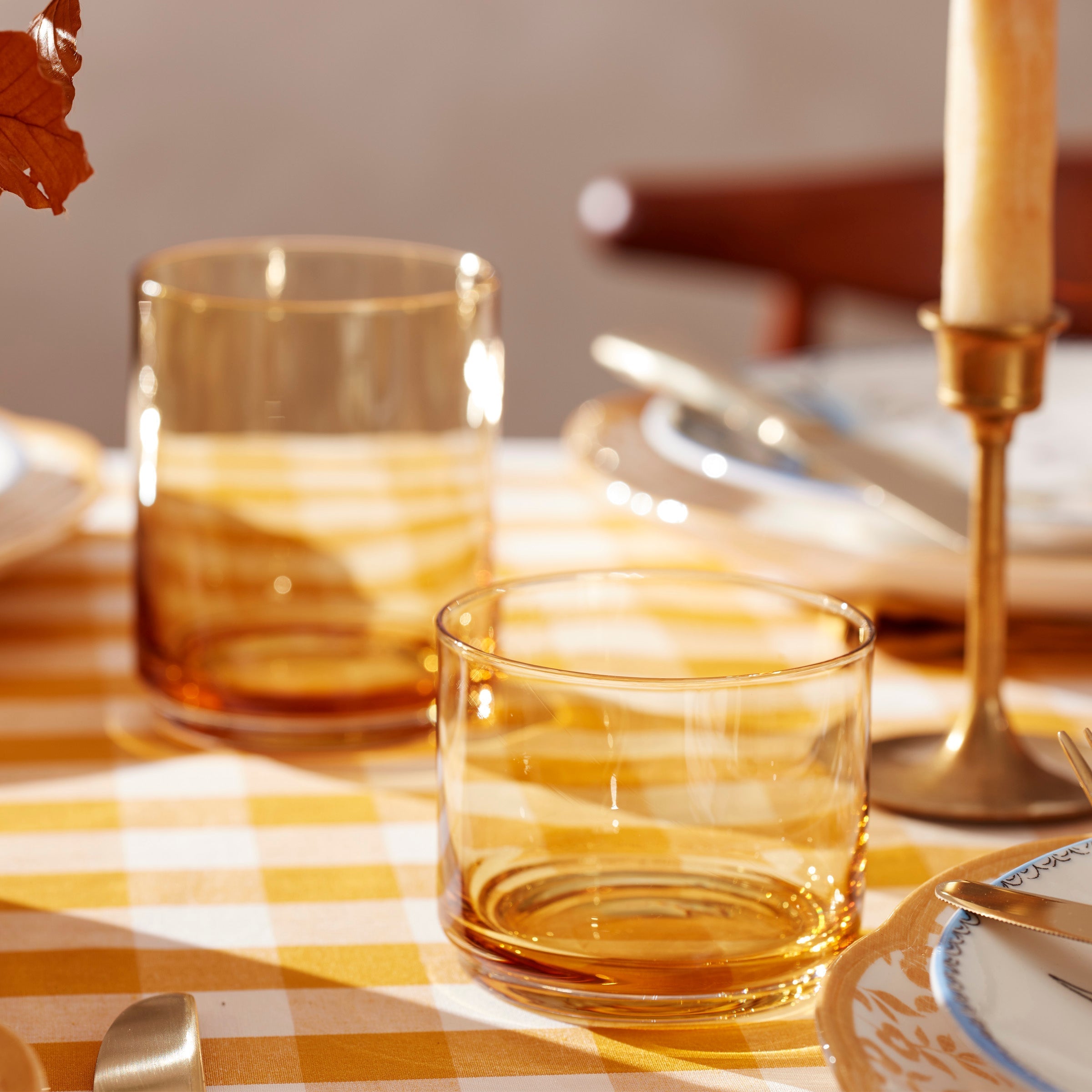 Lenox Everyday Flatware Tuscany Classics Stackable Amber Tall Glasses, Set of 4 - Image 9