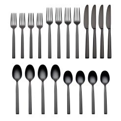 Alternative view of Lenox Everyday Flatware Aero Black Mirror 20-Piece Flatware Set