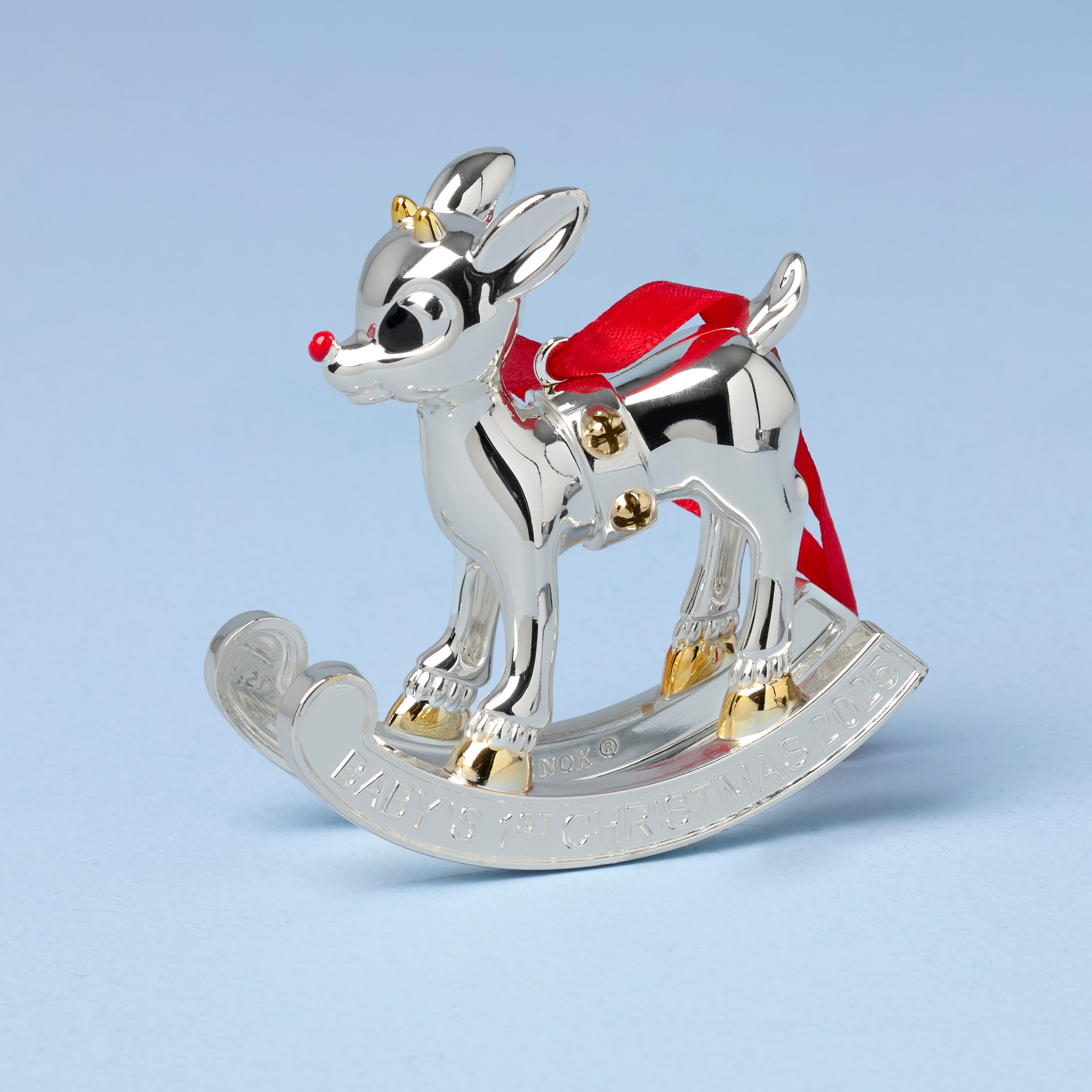 Lenox Everyday Flatware 2025 Baby's 1st Christmas Rudolph Ornament - Image 2