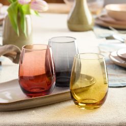Alternative view of Lenox Everyday Flatware Golden Hour Stemless Wine Glasses, Set of 4
