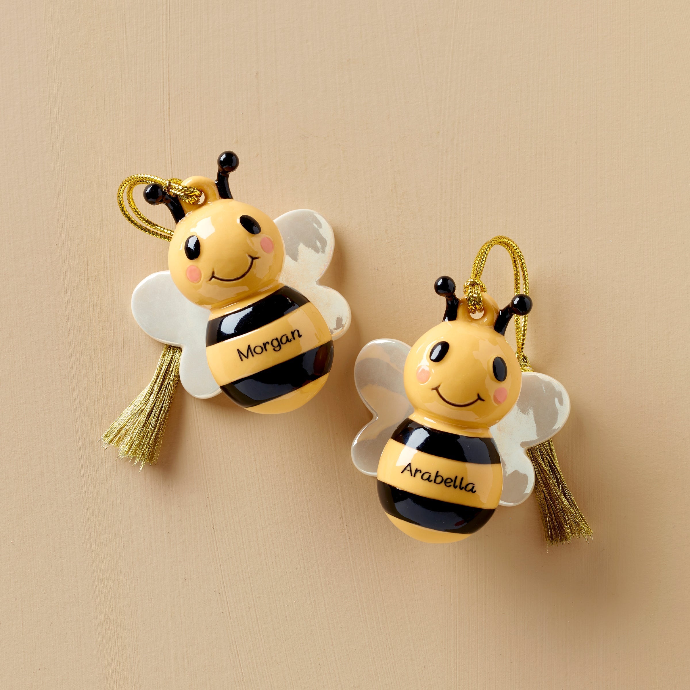 Lenox Everyday Flatware Personalized Bees 2-Piece Ornament Set