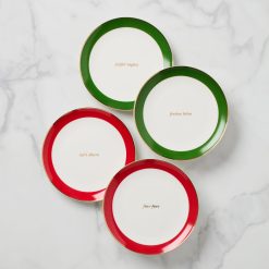 Lenox Everyday Flatware Evergreen Rim Accent Plates, Set of 4