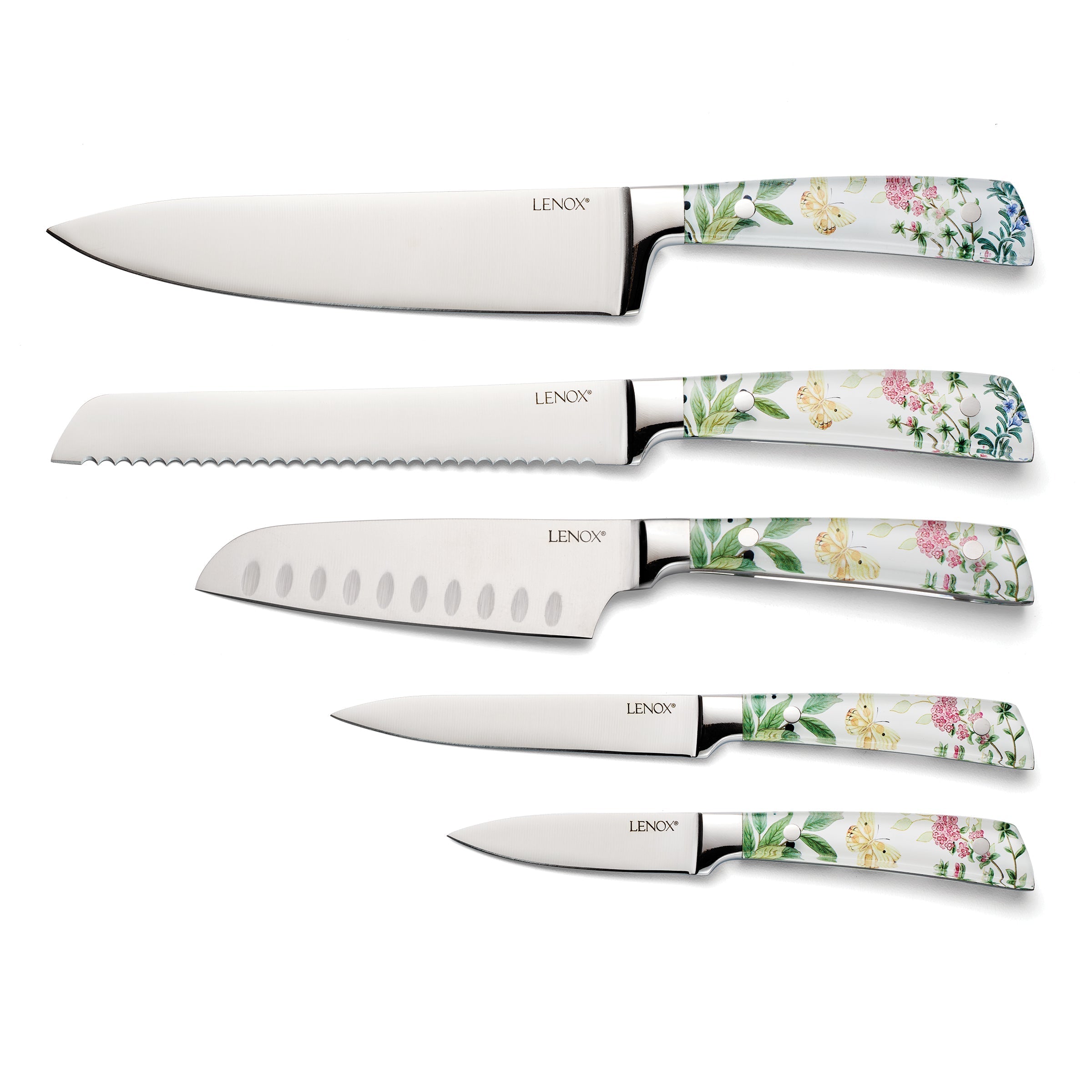 Lenox Everyday Flatware Butterfly Meadow Herbs 6-Piece Cutlery Block Set - Image 3