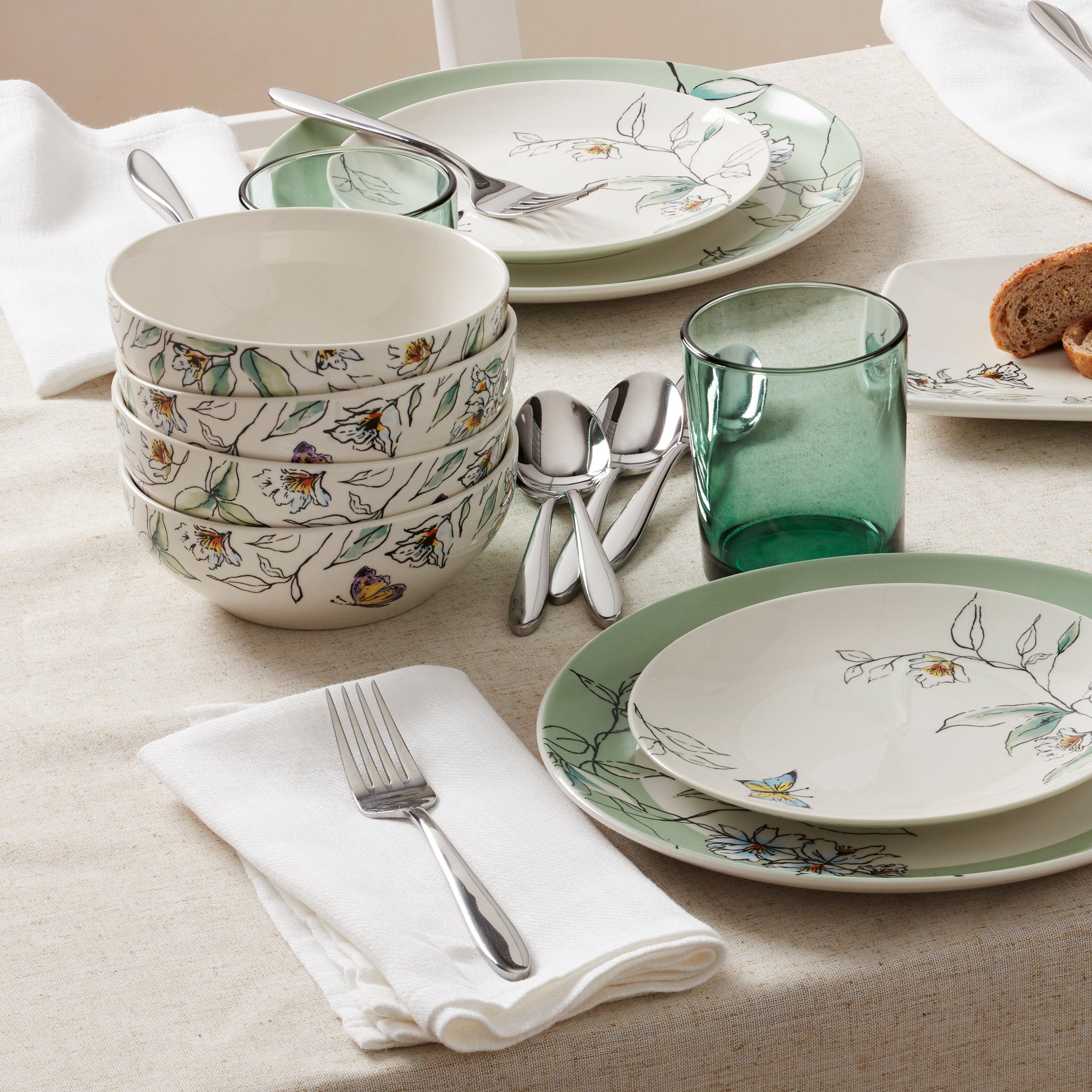 Lenox Everyday Flatware Botanica 12-Piece Dinnerware Set - Image 6