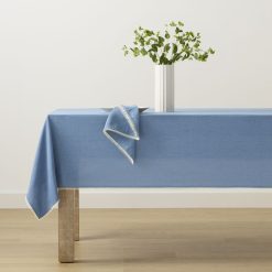 Lenox Everyday Flatware French Perle Solid Periwinkle 60x84 Tablecloth